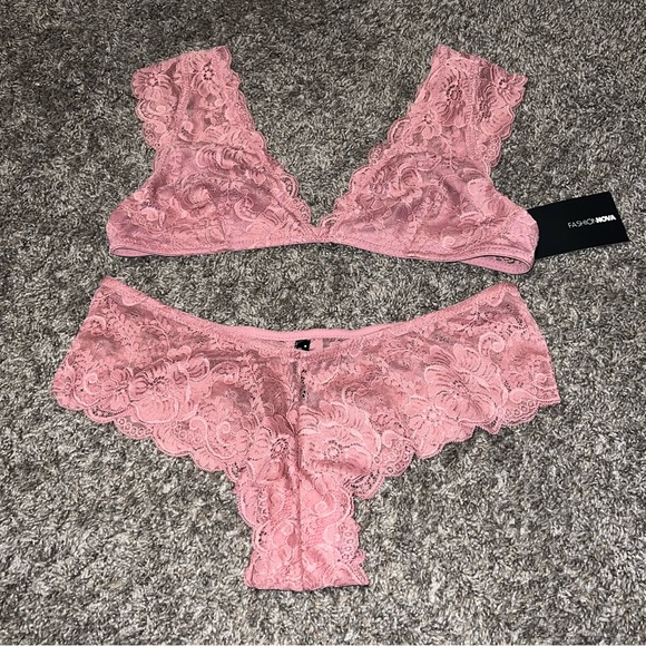 Fashion Nova Other - NWT Women’s L - Fashion Nova Mauve Lingerie 2 Piece Set